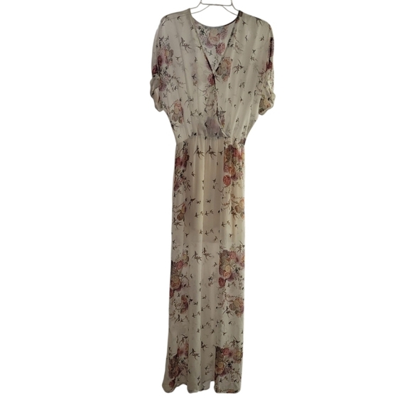 EUC Zara Trafaluc Floral Sheer Maxi Dress - Picture 3 of 10